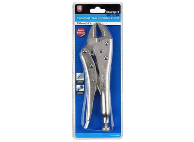 BlueSpot Quick-Release Straight Jaw Locking Pliers 250mm