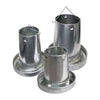 Metal hanging poultry feeders