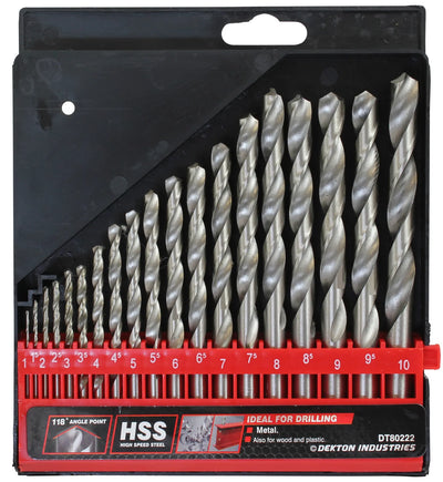 Dexton 19pc HSS Drill Set 1mm-10mm