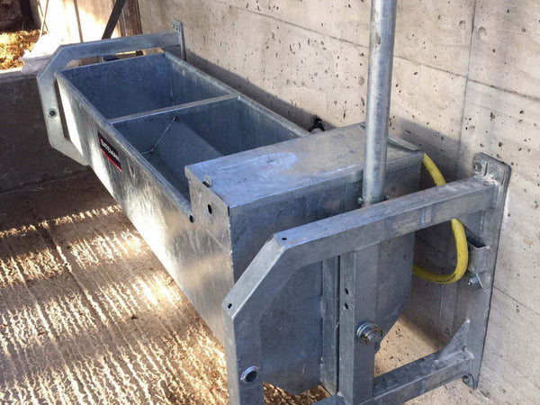 Batemans standard water troughs with service box and ball valve kit.